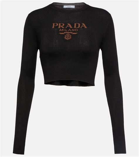 prada sport ribbed cap sleeve|prada cropped tops.